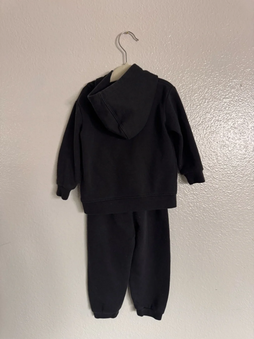 Nike Black Kids Hoodie & Joggers with Red Swoosh - Picture 2 of 5